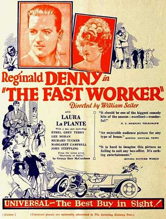 The Fast Worker (film poster), Universal Pictures 1924.