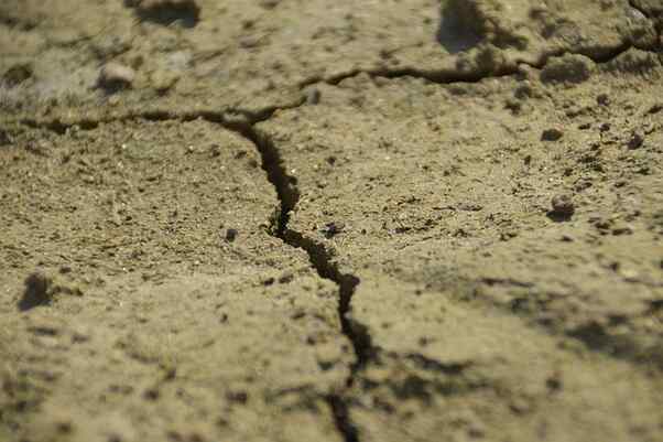 A dry riverbed